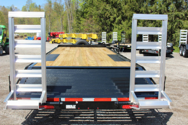 New 2025 Moritz 8' 6" x 20' + 4' Deckover Flatbed w/ Beavertail - Aluminum Ramps - 14,000# GVW