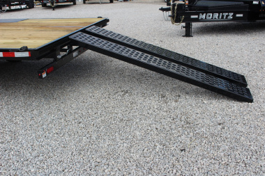 New 2025 Sure-Trac 8.5' x 18' Low Profile Deckover Flatbed Trailer With Steel Ramps - 9900# GVW