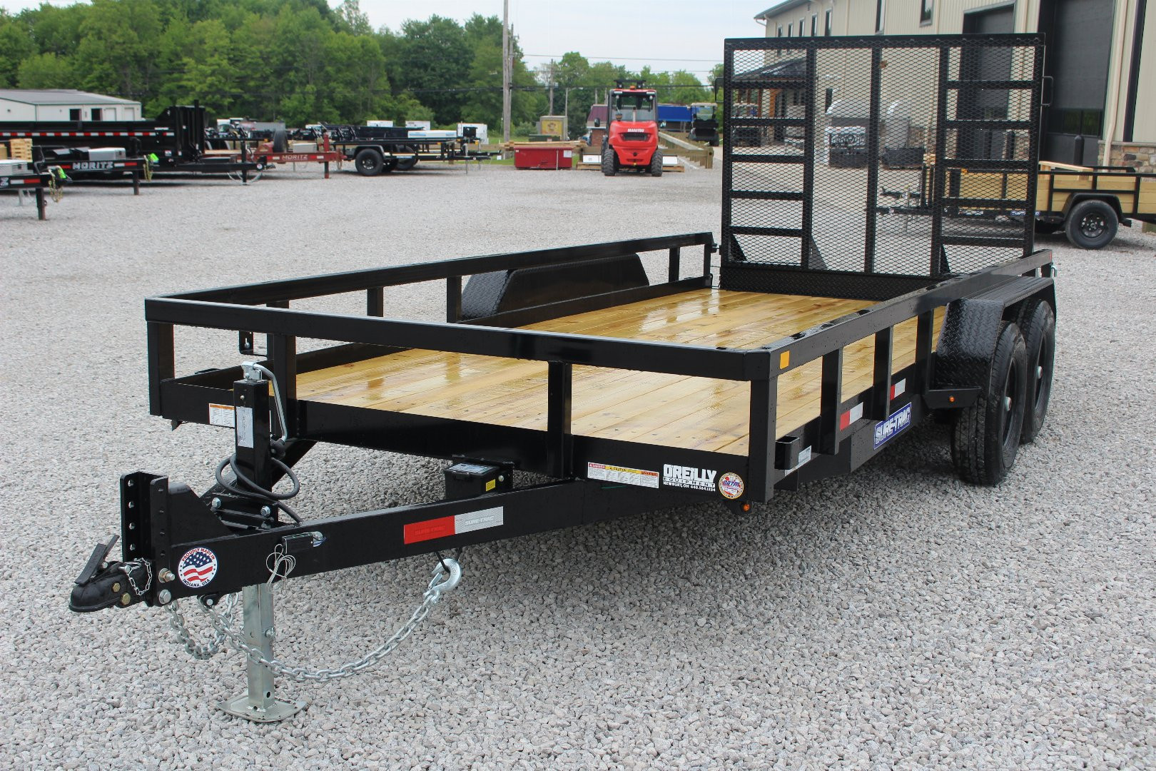 New 2025 Sure-Trac 7' x 16' Tandem Axle Tube Top Landscape Utility Trailer - 10,000# GVW