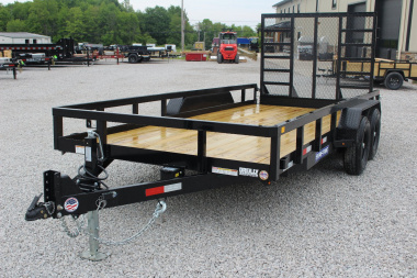 New 2025 Sure-Trac 7' x 16' Tandem Axle Tube Top Landscape Utility Trailer - 10,000# GVW