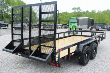 New 2025 Sure-Trac 7' x 16' Tandem Axle Tube Top Landscape Utility Trailer - 10,000# GVW