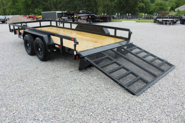 New 2025 Sure-Trac 7' x 16' Tandem Axle Tube Top Landscape Utility Trailer - 10,000# GVW