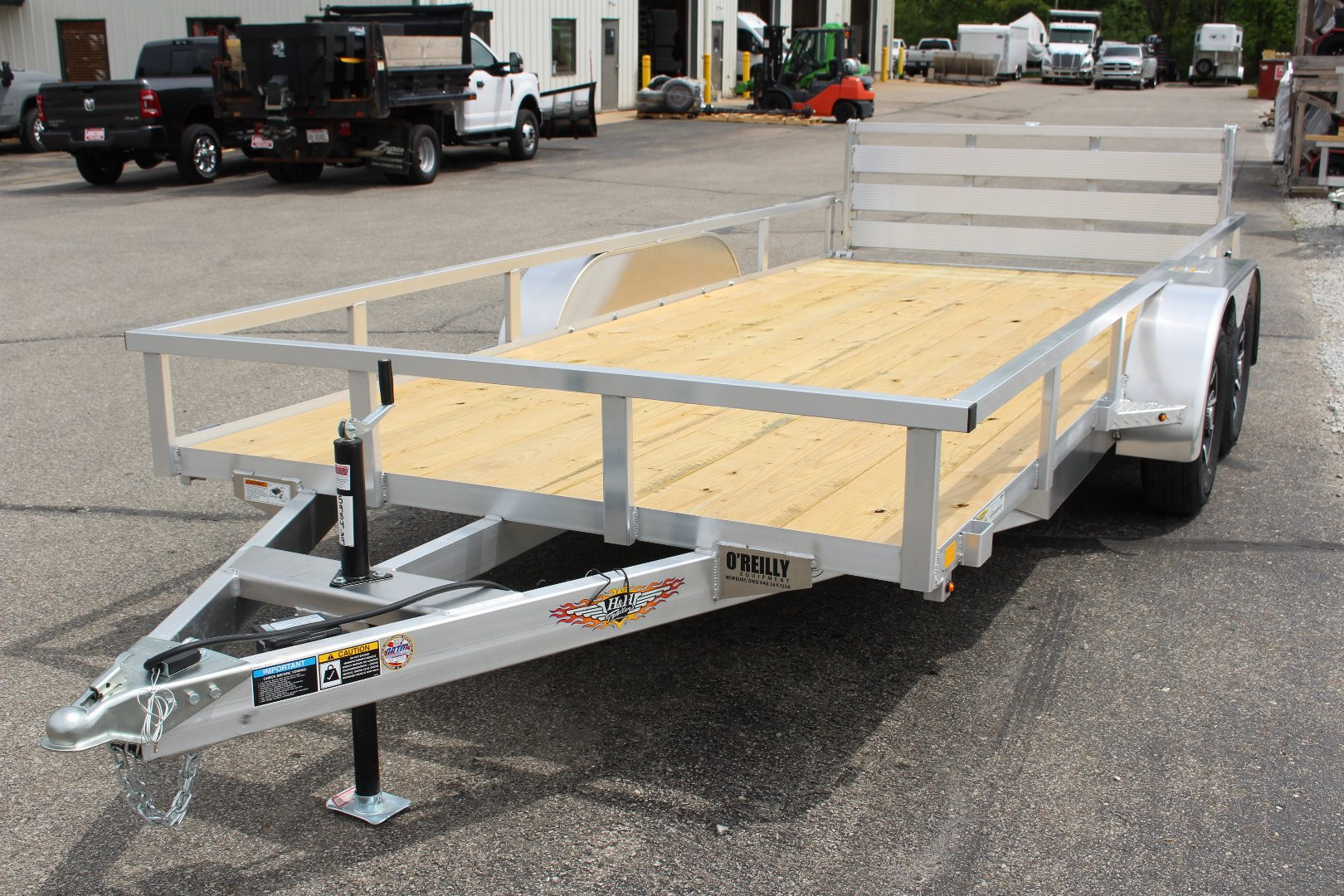 New 2025 H & H 6' 10"  x 16' Aluminum Utility Trailer - BiFold Ramp - 7000# GVW