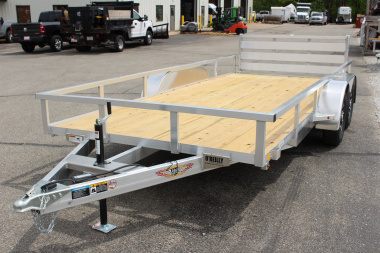 New 2025 H & H 6' 10   x 16' Aluminum Utility Trailer - BiFold Ramp - 7000# GVW