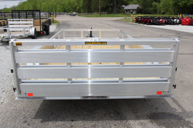 New 2025 H & H 6' 10"  x 16' Aluminum Utility Trailer - BiFold Ramp - 7000# GVW