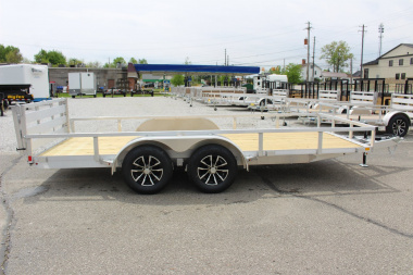New 2025 H & H 6' 10"  x 16' Aluminum Utility Trailer - BiFold Ramp - 7000# GVW