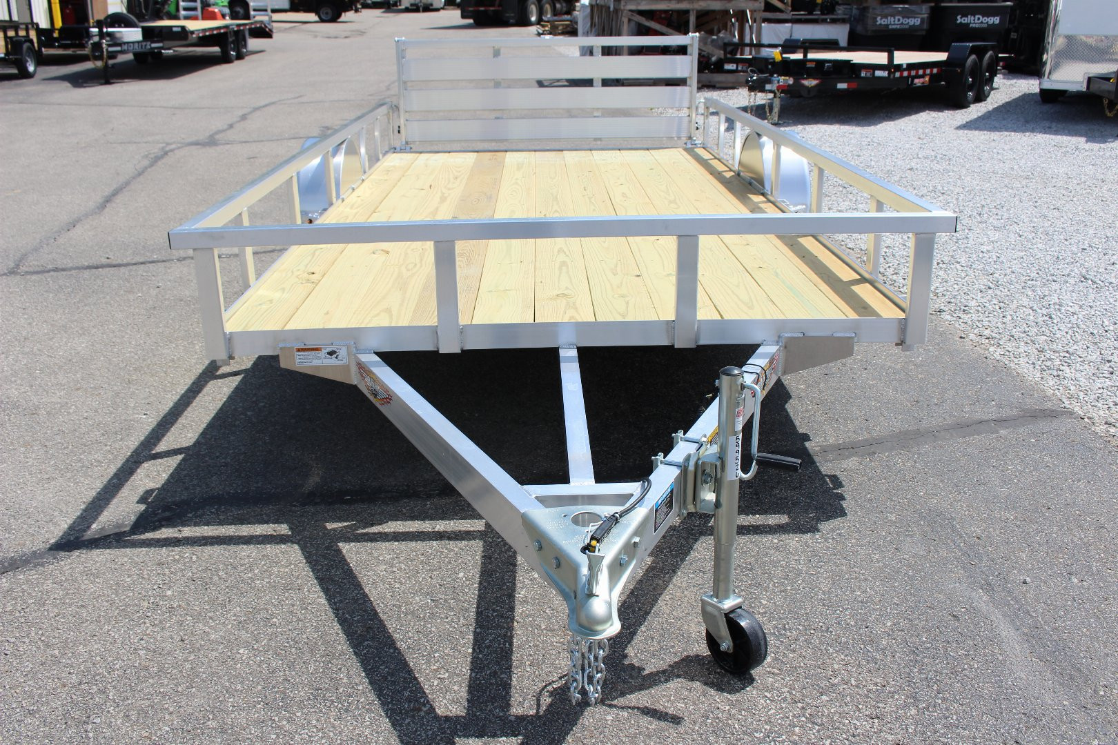 New 2025 H & H 6' 10" x 14' Aluminum Utility Trailer - BiFold Ramp - 2990# GVW