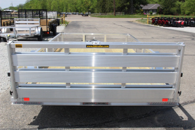 New 2025 H & H 6' 10" x 14' Aluminum Utility Trailer - BiFold Ramp - 2990# GVW