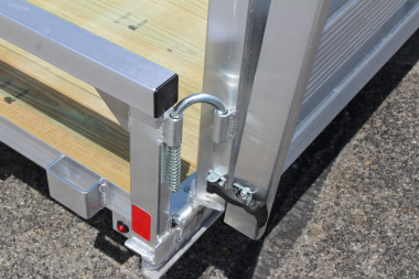 New 2025 H & H 6' 10" x 14' Aluminum Utility Trailer - BiFold Ramp - 2990# GVW