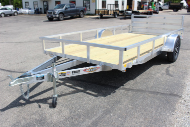 New 2025 H & H 6' 10  x 14' Aluminum Utility Trailer - BiFold Ramp - 2990# GVW