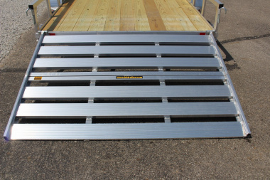 New 2025 H & H 6' 10" x 14' Aluminum Utility Trailer - BiFold Ramp - 2990# GVW