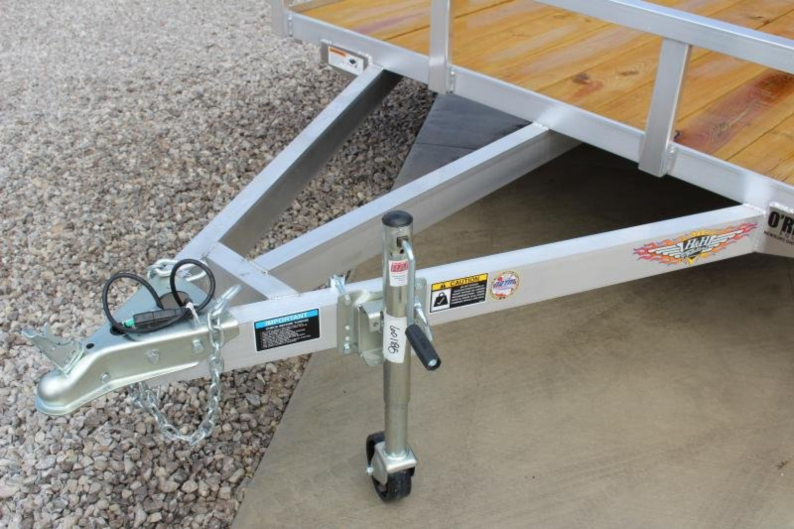 New 2025 H & H 6.10' x 12' Aluminum Utility Trailer - BiFold Ramp - 2990# GVW
