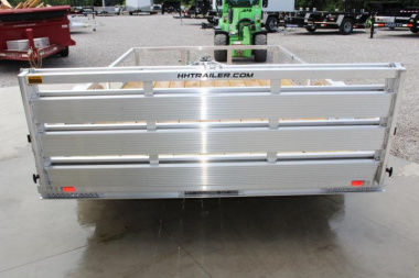 New 2025 H & H 6.10' x 12' Aluminum Utility Trailer - BiFold Ramp - 2990# GVW