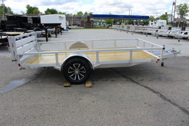 New 2025 H & H  6.4' x 12' Aluminum Utility Trailer - BiFold Ramp - 2990# GVW