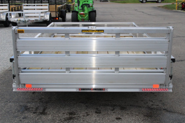 New 2025 H & H  6.4' x 12' Aluminum Utility Trailer - BiFold Ramp - 2990# GVW