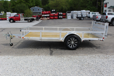 New 2025 H & H  6.4' x 12' Aluminum Utility Trailer - BiFold Ramp - 2990# GVW