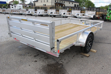 New 2025 H & H  6.4' x 12' Aluminum Utility Trailer - BiFold Ramp - 2990# GVW