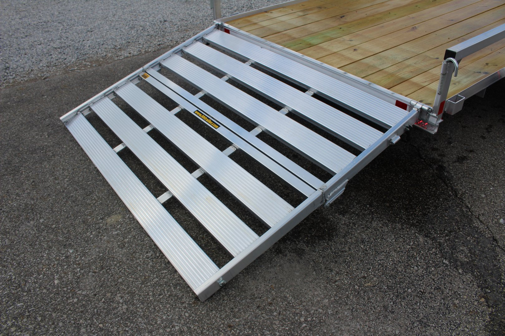 New 2025 H & H  6.4' x 12' Aluminum Utility Trailer - BiFold Ramp - 2990# GVW