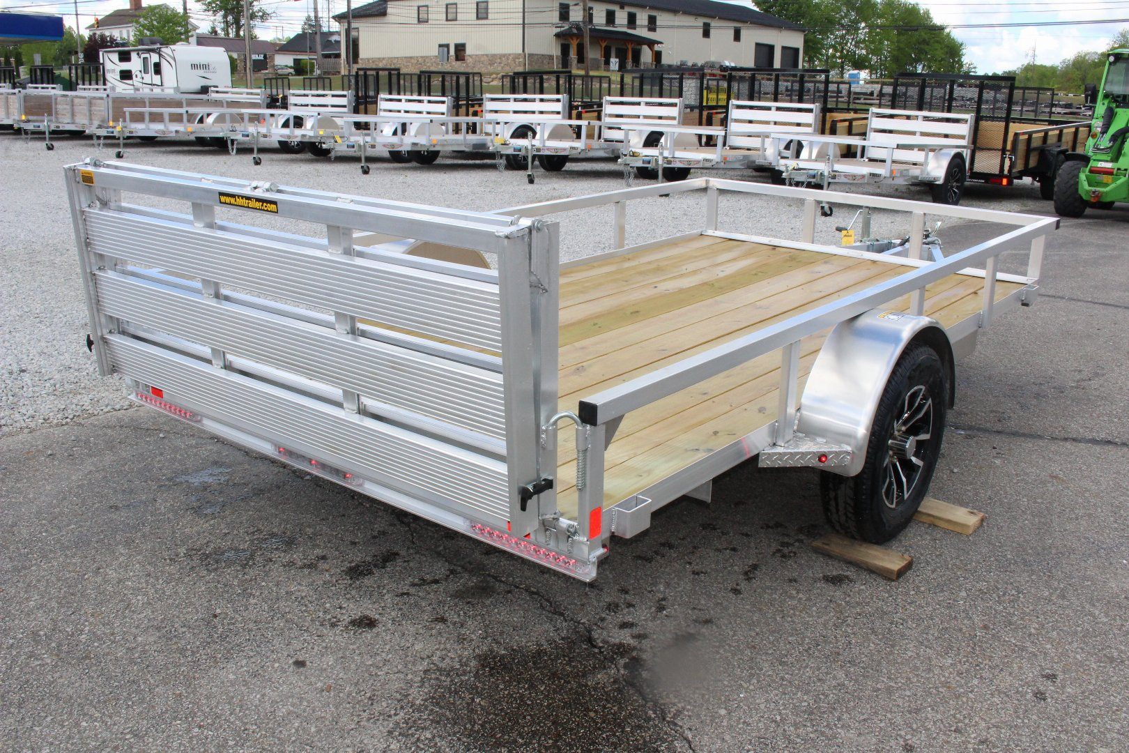 New 2025 H & H  6.4' x 12' Aluminum Utility Trailer - BiFold Ramp - 2990# GVW