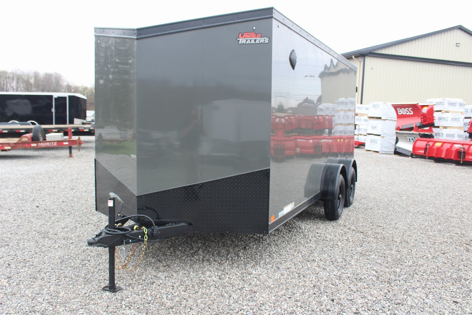 New 2025 United UJ-S 7' x 16' Enclosed Cargo Trailer - 7000# GVW - RAMP DOOR - 6.5' INTERIOR HEIGHT