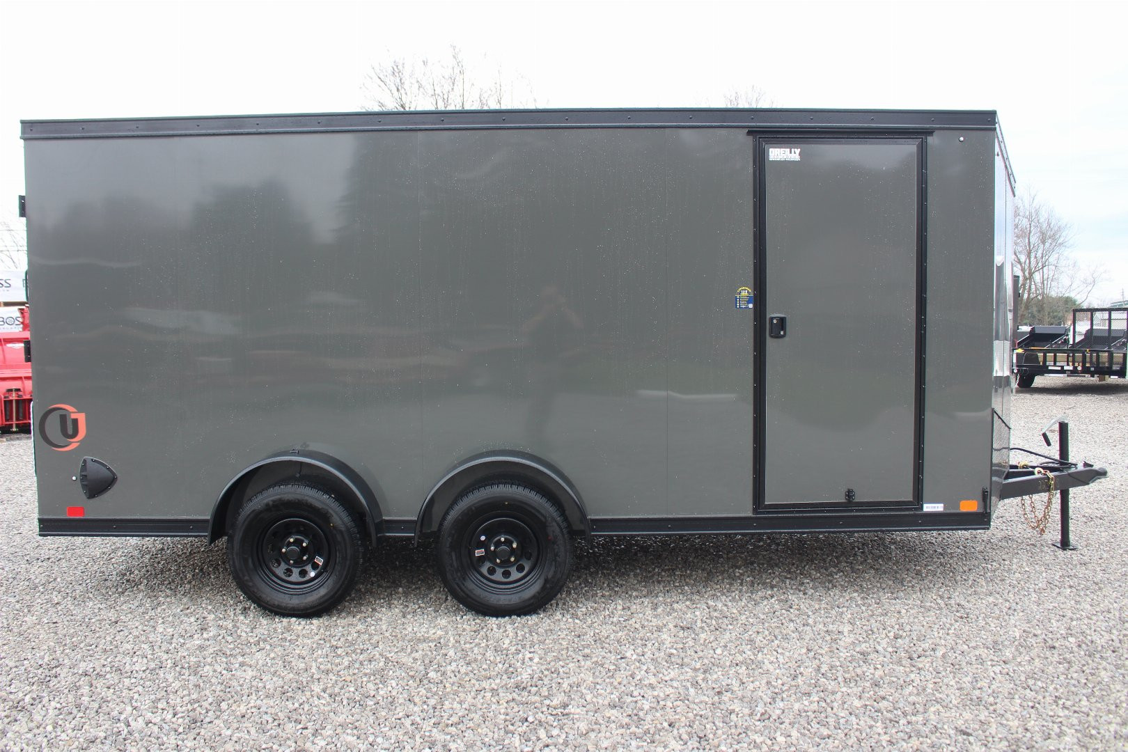 New 2025 United UJ-S 7' x 16' Enclosed Cargo Trailer - 7000# GVW - RAMP DOOR - 6.5' INTERIOR HEIGHT