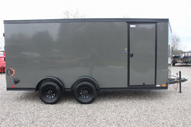 New 2025 United UJ-S 7' x 16' Enclosed Cargo Trailer - 7000# GVW - RAMP DOOR - 6.5' INTERIOR HEIGHT
