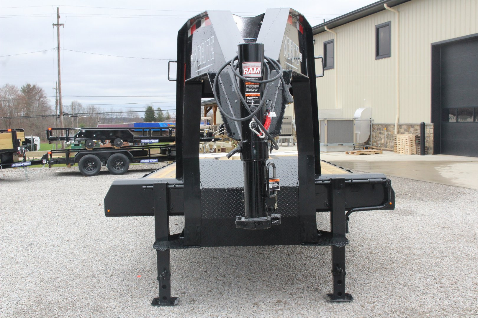 New 2025 Moritz FDGH DT 25' + 5' GOOSENECK Deckover Flatbed Trailer- Full Width Aluminum Ramps- 22900# GVW