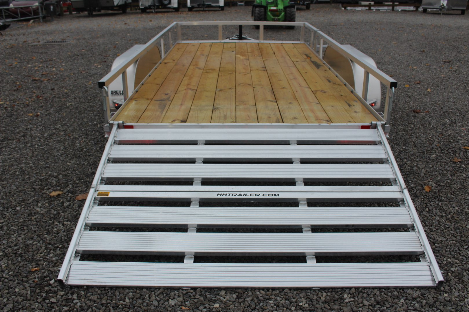 New 2025 H & H 6' 10" x 14' Aluminum Utility Trailer - BiFold Ramp - 7000# GVW