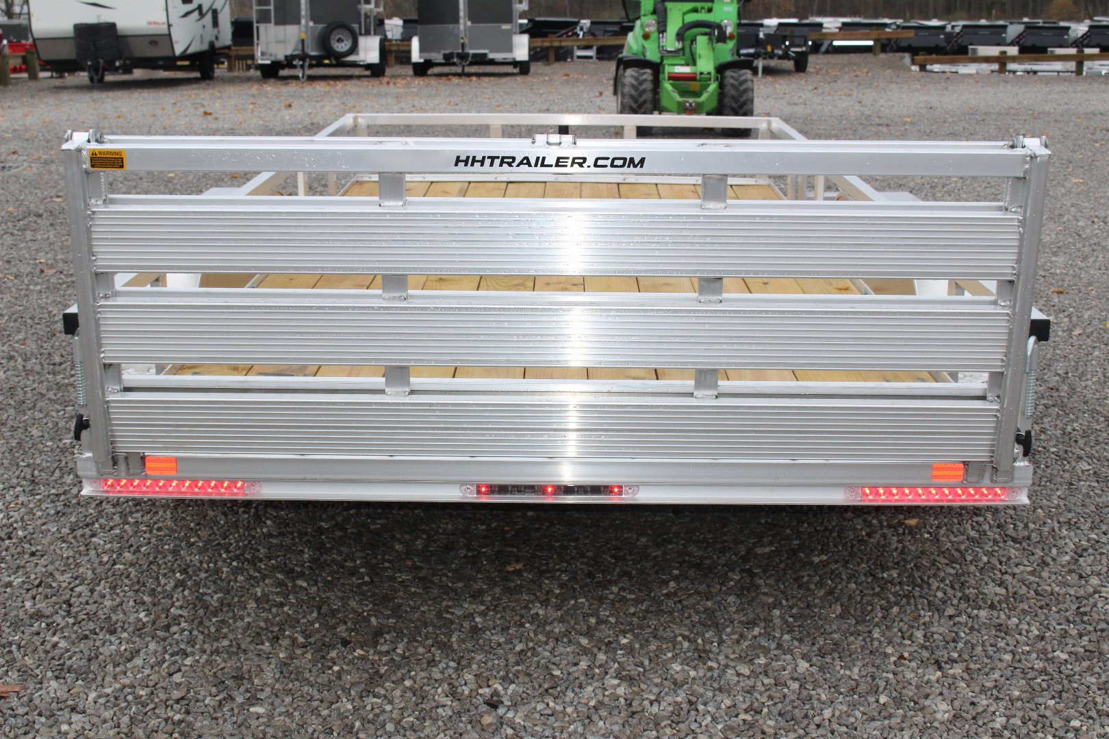 New 2025 H & H 6' 10" x 14' Aluminum Utility Trailer - BiFold Ramp - 7000# GVW