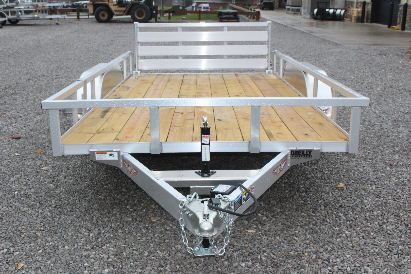 New 2025 H & H 6' 10" x 14' Aluminum Utility Trailer - BiFold Ramp - 7000# GVW