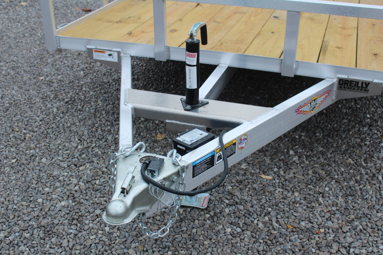 New 2025 H & H 6' 10" x 14' Aluminum Utility Trailer - BiFold Ramp - 7000# GVW