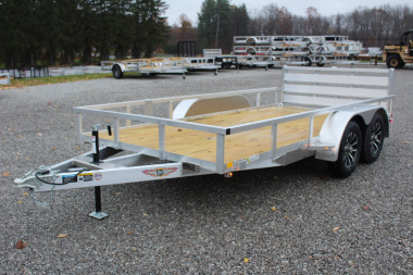New 2025 H & H 6' 10  x 14' Aluminum Utility Trailer - BiFold Ramp - 7000# GVW