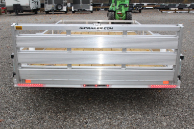 New 2025 H & H 6' 10" x 14' Aluminum Utility Trailer - BiFold Ramp - 7000# GVW