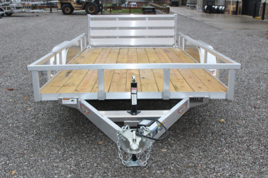 New 2025 H & H 6' 10" x 14' Aluminum Utility Trailer - BiFold Ramp - 7000# GVW