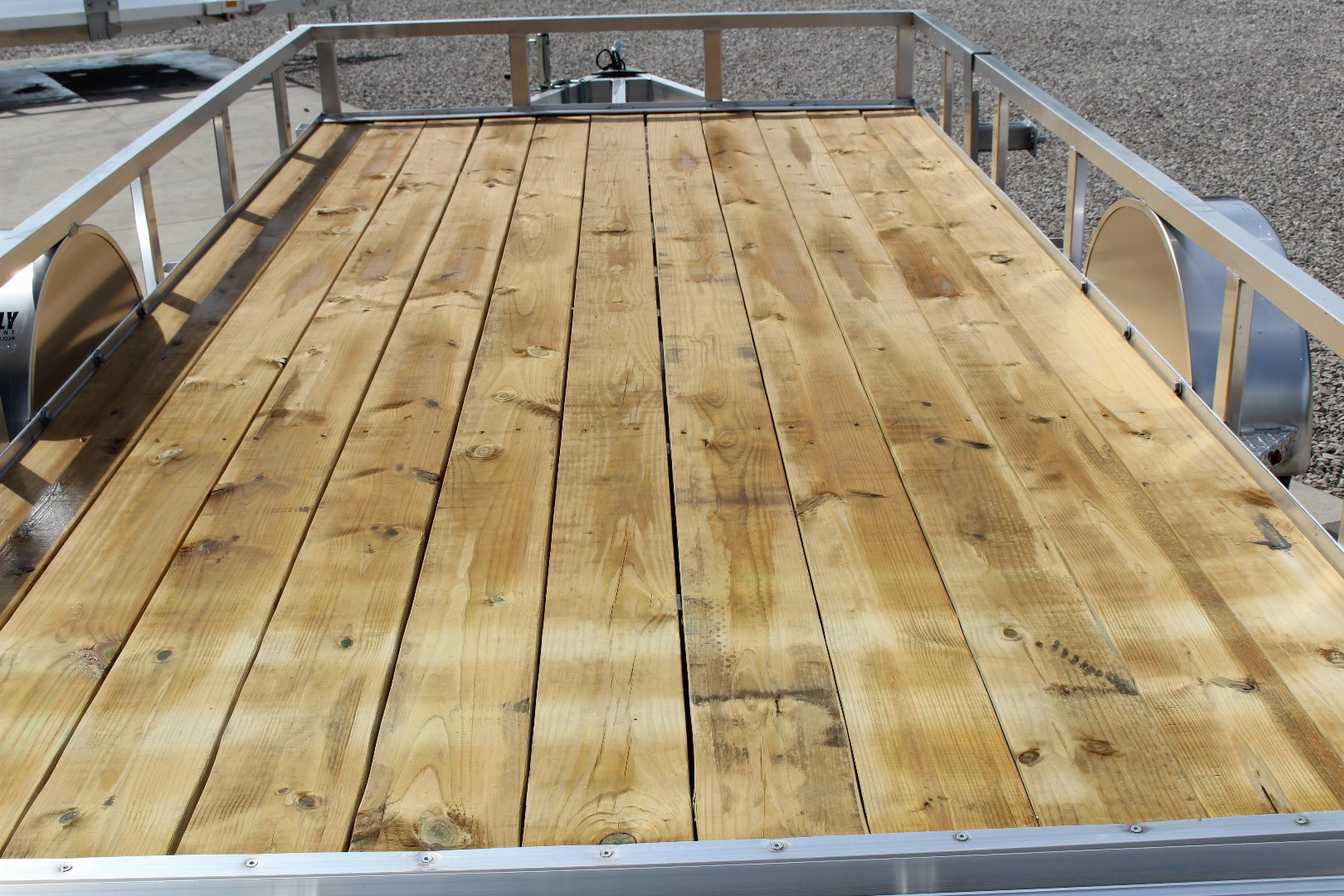 New 2025 H & H 6' 10" x 14' Aluminum Utility Trailer - BiFold Ramp - 2990# GVW