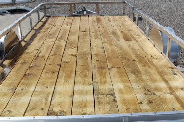 New 2025 H & H 6' 10" x 14' Aluminum Utility Trailer - BiFold Ramp - 2990# GVW