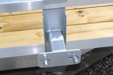 New 2025 H & H 6' 10" x 14' Aluminum Utility Trailer - BiFold Ramp - 2990# GVW
