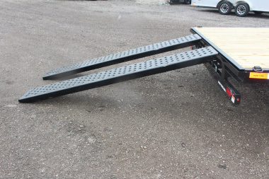 New 2025 Sure-Trac 8.5' x 20' Low Profile Deckover Flatbed Trailer With Steel Ramps - 9900# GVW