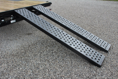 New 2025 Sure-Trac 8.5' x 16' Low Profile Deckover Flatbed Trailer With Steel Ramps - 9900# GVW