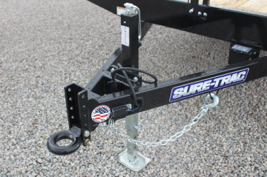 New 2025 Sure-Trac 8.5' x 16' Low Profile Deckover Flatbed Trailer With Steel Ramps - 9900# GVW