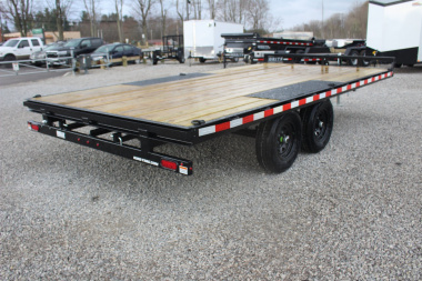 New 2025 Sure-Trac 8.5' x 16' Low Profile Deckover Flatbed Trailer With Steel Ramps - 9900# GVW