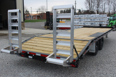 New 2025 Moritz 8' 6" x 20' + 4' Deckover Flatbed w/ Beavertail - Aluminum Ramps - 16,000# GVW