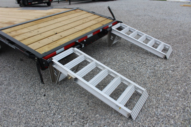New 2025 Moritz 8' 6" x 20' + 4' Deckover Flatbed w/ Beavertail - Aluminum Ramps - 16,000# GVW