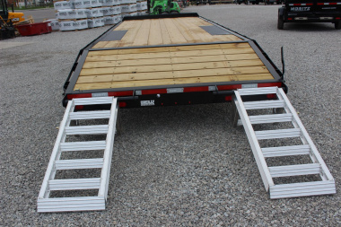 New 2025 Moritz 8' 6" x 20' + 4' Deckover Flatbed w/ Beavertail - Aluminum Ramps - 16,000# GVW