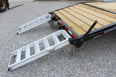 New 2025 Moritz 8' 6" x 20' + 4' Deckover Flatbed w/ Beavertail - Aluminum Ramps - 16,000# GVW
