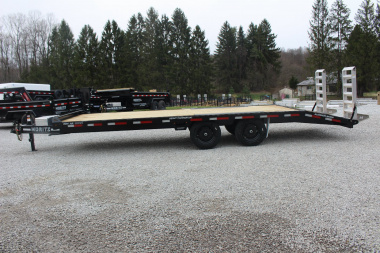 New 2025 Moritz 8' 6" x 20' + 4' Deckover Flatbed w/ Beavertail - Aluminum Ramps - 16,000# GVW