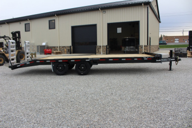 New 2025 Moritz 8' 6" x 20' + 4' Deckover Flatbed w/ Beavertail - Aluminum Ramps - 16,000# GVW