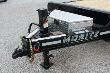 New 2025 Moritz 8' 6" x 20' + 4' Deckover Flatbed w/ Beavertail - Aluminum Ramps - 16,000# GVW