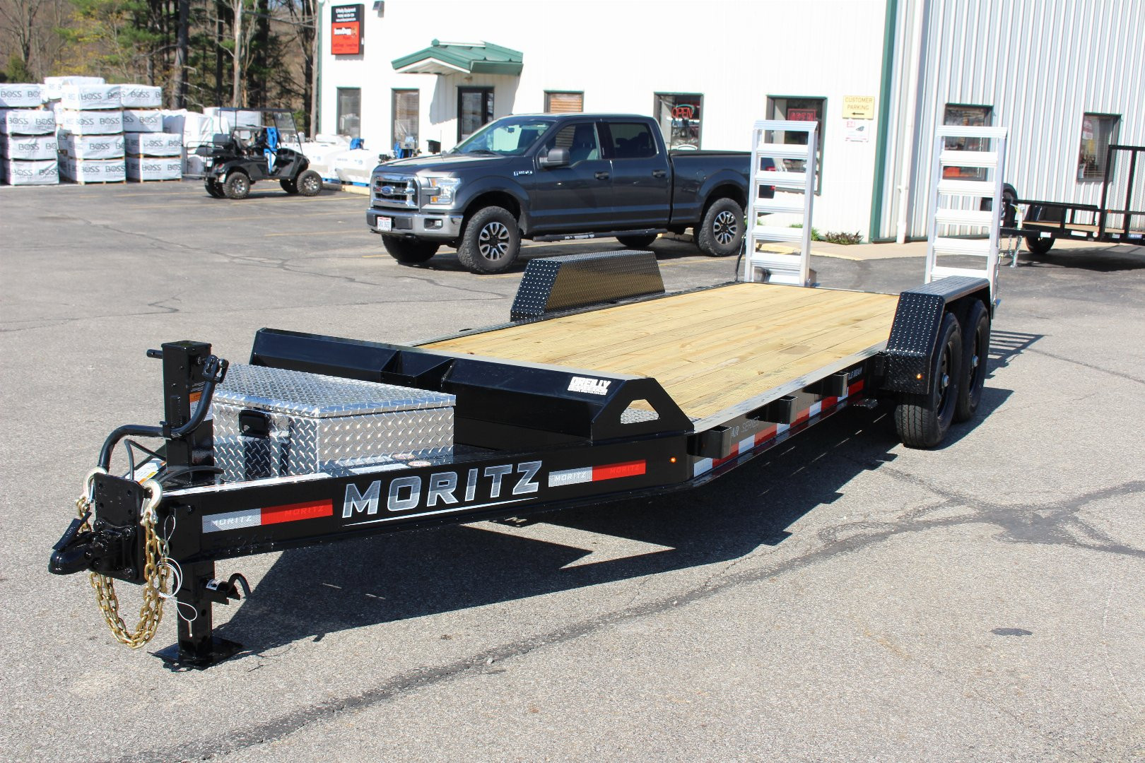 New 2025 Moritz ELBH 7' x 20' Low Pro - Aluminum Ramps - Equipment Trailer - 14000# GVW