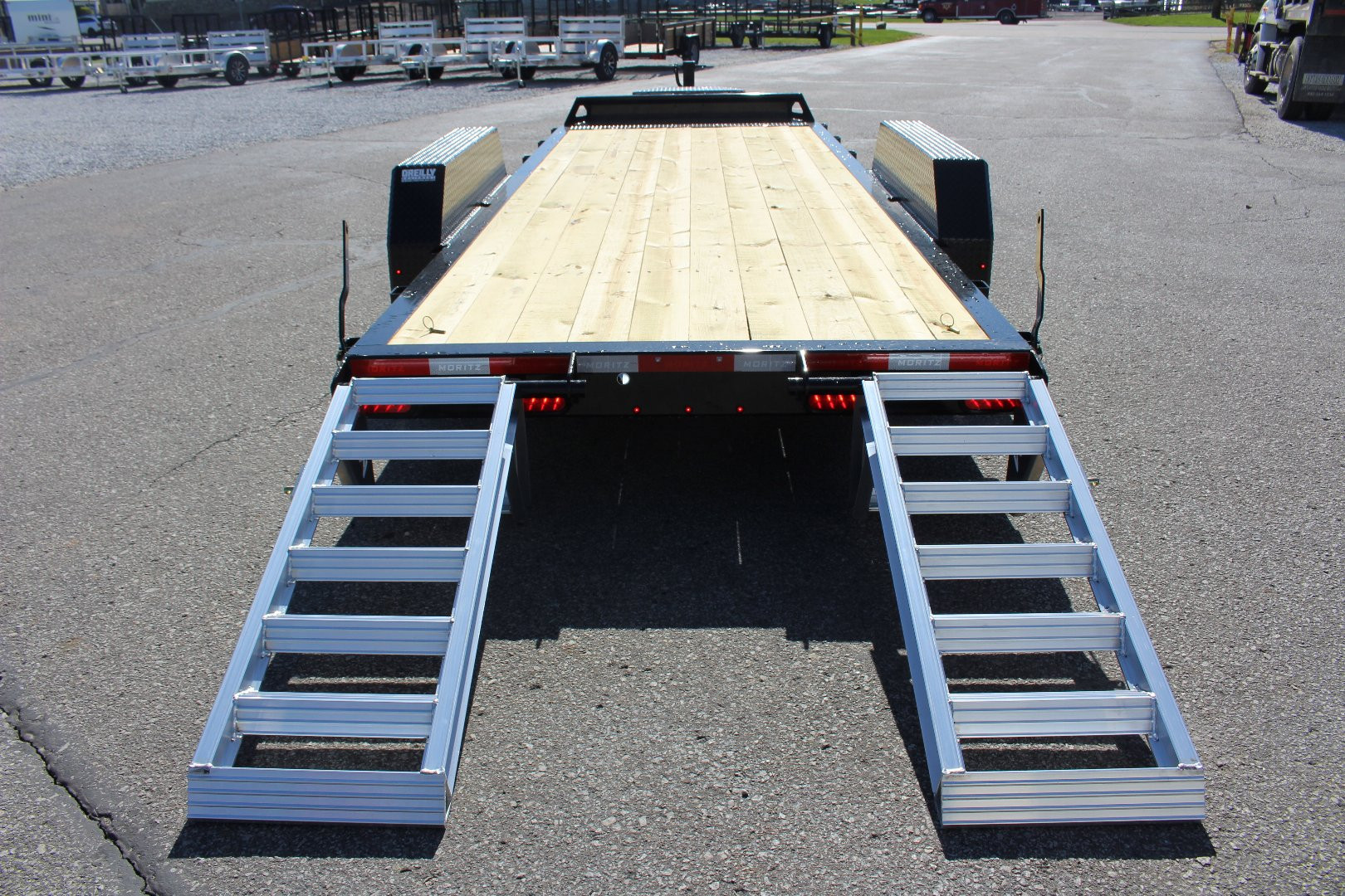 New 2025 Moritz ELBH 7' x 20' Low Pro - Aluminum Ramps - Equipment Trailer - 14000# GVW